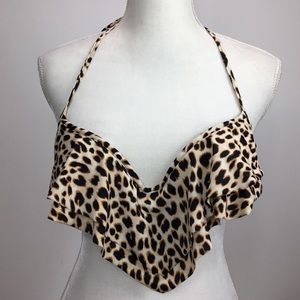 Pink Victoria’s Secret Leopard Bikini Top Size M